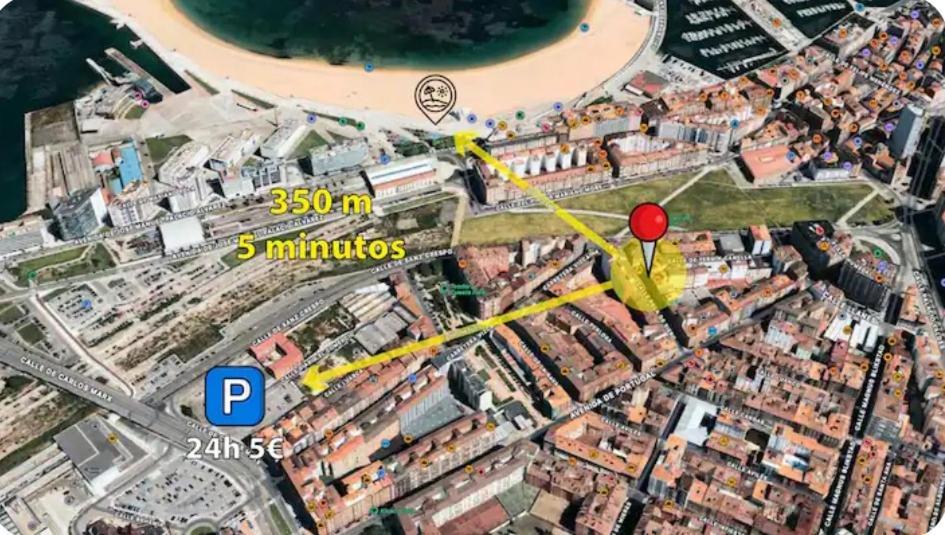 El Trasgu De Laviada A 300M Playa, Puerto, Acuario Gijón Exterior foto